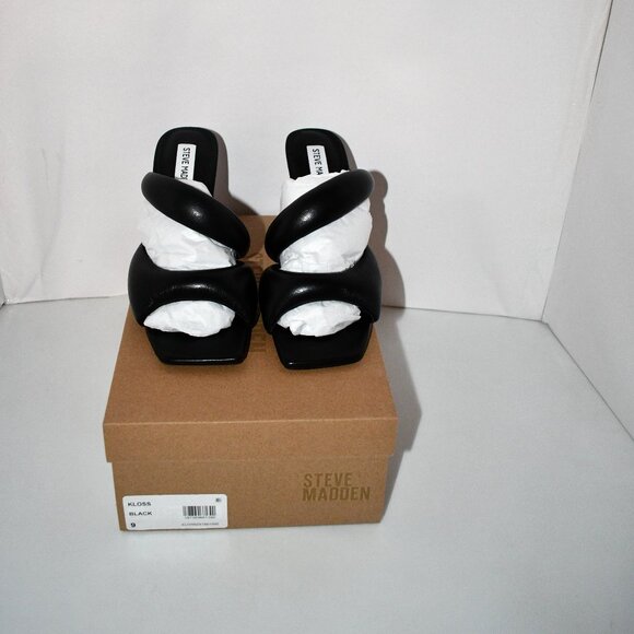 Steve Madden Kloss Tubular Sandals in Black Size: 9 NWT - Picture 1 of 6